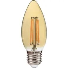 Lâmpada LED Filamento C35 4W E27 2300K Âmbar Bivolt Ultraluz Vintage Retrô Decorativa