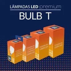 Kit 10 Lâmpadas LED Bulbo T 20W 30W 40W 50W E27 3000K ou 6500K Bivolt Ultraluz