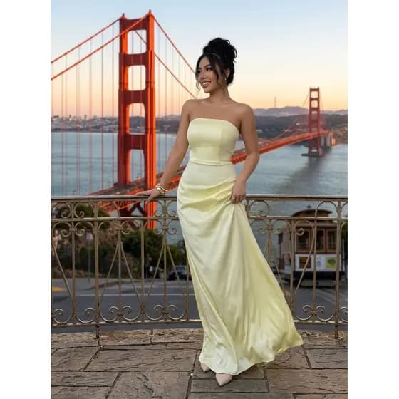 Vestido Festa Cetim Califórnia 🇺🇸