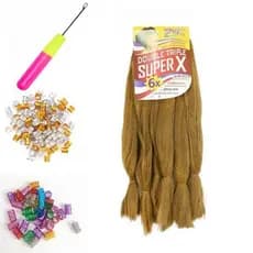 Cabelo Jumbo Zhang Hair Jumbão Ideal Para Tranças 400g 30 ANÉIS + 1 AGULHA