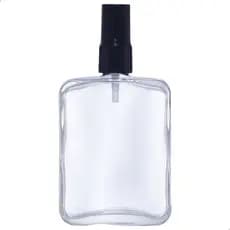 Kit 04 Frascos Perfume Feminino Maculino Vidro Valvula Tampa Spray Preto 100ml
