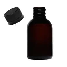 10 Pet Frasco Ambar 100ml R/24 Com Tampa Lacre