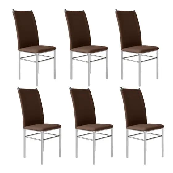 Kit Conjunto 6 Cadeiras Sala Jantar Mesa Cozinha Estofada Cromada Alumínio Avulsa Resistente Moderna