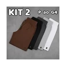 Kit 2 Bermuda Masculina  P ao G4 Moletom Moletinho Variado Plus size  Leve Confortavel Masculino Casual