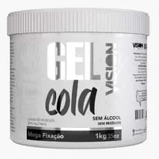 Gel Cola Incolor Vision Barber Shop Mega Fixação 1kg - Unidade