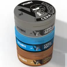 Kit 03 Cera Modeladora Vision Barber Shop 130g Barba Cabelo Bigode