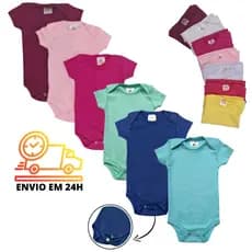 Body de Manga Curta Liso - RN ao GG