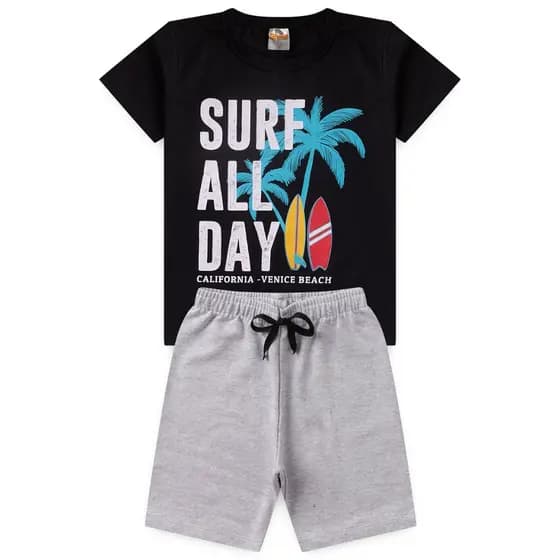 Conjunto Infantil Masculino Surf All Day Tam 1 ao 14 anos