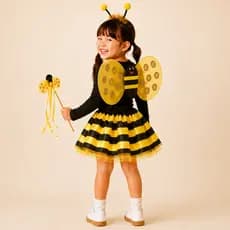 Fantasia Infantil Menina Girassol Fada Borboleta com Asa e Saia de Tule Halloween Carnaval Festa Dança Escola 4 a 8 Anos