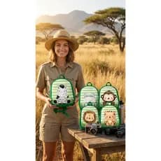 Mochila Safari para Aniversário  Lembrancinhas kits 10/20/30 unidades