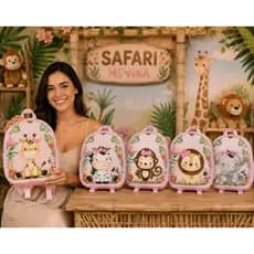 Mochila Safari Menina para Aniversário  Lembrancinhas kits 10/20/30 unidades