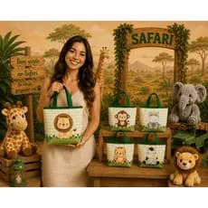 Sacolinha Safari  para eventos especiais. KITS 10/20/30 unidades SEM PERSONALIZAÇÃO