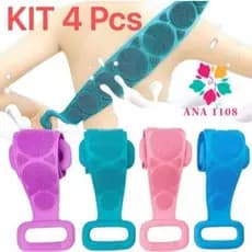 KIT 2/4/6 PCS Cinta Escova De Banho Silicone Massageador Esfoliação