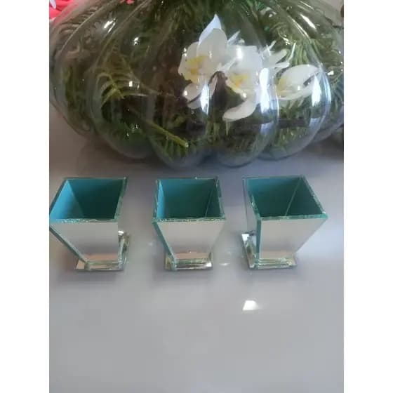 vaso cachepo para plantas artificial e decorações 8 centímetros