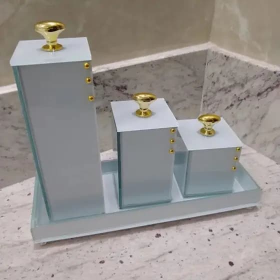 kit  organizador com bandeja para banheiro