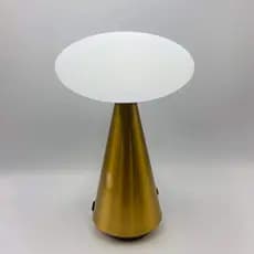Luminária de Mesa LED em Metal Dourado Fosco 25x16cm