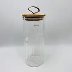 Pote de Vidro Borossilicato com Tampa de Acácia Classic 1,18L - Wolff