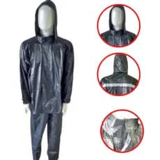Conjunto Capa de Chuva para Motoqueiro c/Faixa Luminosa (M)(L)  MaxMidia