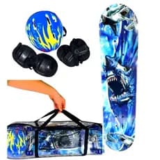 Kit Skate Completo com proteção  Radical Iniciante e Semi profissional Capacete Cotoveleira Joelheira , infantil, adolescente e adulto Unissex