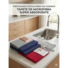 Escorredor Absorção P/ Bancada de Cozinha Micro Fibra