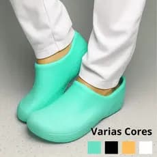 Sapato Enfermeira Fechado Enfermagem Antiderrapante Profissional Uniforme Cozinha Babuche Leve