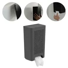 Dispenser Porta Sacolas de Parede Ármario Lavanderia Organizador Puxa Saco Adesivo Sem Furos Flow OU