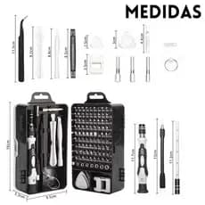 Kit Ferramentas 115 Peças Jogo Mini Chaves Precisão Multiuso Celular Notebook Tablet