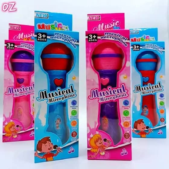 Microfone Infantil Sai a Voz e Musical Brinquedo