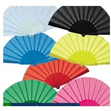 kit com 10 Leque Oriental Liso Colorido Para FestaDanca Carnaval Decoracao