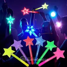 Bastão Varinha Mágica Estrela De Led Brilhante lluminada