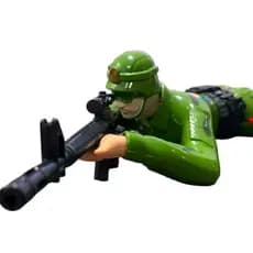 Boneco Soldado com Movimento e Som- BrinquedoMilitar Interativo educativo musical