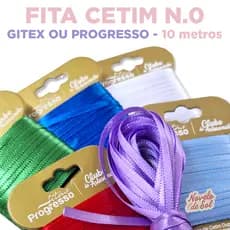 Fita de Cetim 04mm Dupla Face N.0 Peça Com 10 Metros Gitex e Progresso - Escolha as Cores