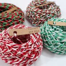 Barbante Cordão de Algodão Twine Natal Com Fio Dourado 20 Metros P Presentes Lembrancinha Artesanato