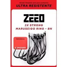 Anzol Zeeo 2x Strong Maruseigo Ultra Resistente Black Nickel com 10 unidades