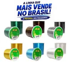 Linha de Pesca Monofilamento Araty Superflex Carretel 100g Varias Cores e Medidas Mazzaferro