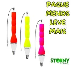 Boia Torpedo Pino Arremesso 63g 22cm Plutão Storny Rolha Tripla Pesqueiro Pesca