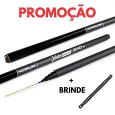 Vara Pesca Telescópica Joker Black Fibra de Vidro Com Argola Salva Varas Maruri 1.80 2.10 3.00 3.60 3.90 metros
