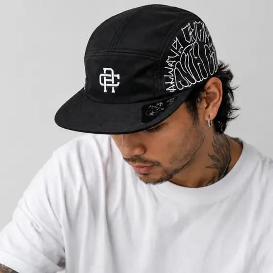 Boné Aba Reta Five Panel Draw Preto Skate Street Unissex Anth Co Original  - Envio Imediato