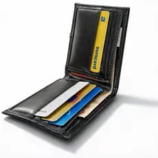 Carteira Masculina Sem Plástico Em Couro Sintético Compacta Cartões CNH Cédulas - Envio Imediato