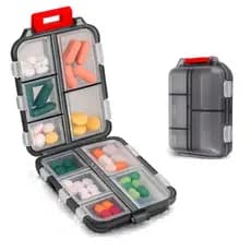 Porta Comprimidos Semanal Compacto | Organizador de Remédios Portátil Cabe no Bolso - Envio Imediato