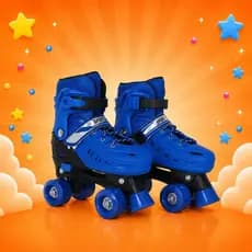 Patins Quad 4 Rodas Tamanho Regulavel 29 até 40 Rosa, Azul e Preto + Bolsa!