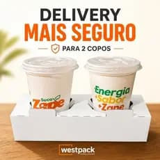 Kit 200Un Suporte Para 2 Copos Branco Lanchonete Cafeteria Suco