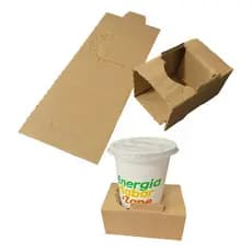 Porta Copos Suportes De Papelão Para 1 Copo Delivery 50 Un Café Kit Completo