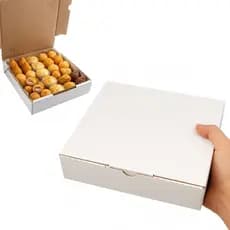 Kit 10 Caixa Salgadinho Branca Acoplada Delivery Pizza 25x25 Frete Grátis