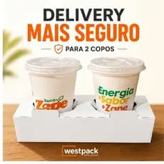 400 Suporte Branco Papelão Para 1 Copo Delivery Café Açai Entrega Kit Compleoto