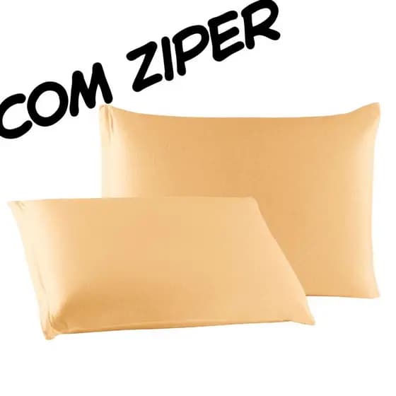 🌟 Kit 2 Fronhas 100% Algodão com Zíper – Maciez, Qualidade Premium e Diversas Cores de Ibitinga 🌟