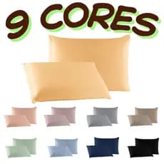 Kit 2 Fronhas 100% Algodão – Diversas Cores – Enxoval de Qualidade Ibitinga