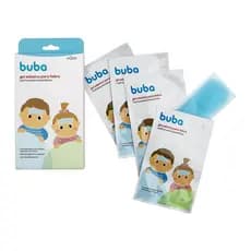 Gel Adesivo para Alívio da Febre Buba Caixa com 4 unidades – Alívio Rápido e Seguro Bebe e Adulto