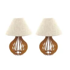 Kit 2 Abajur Quarto Decoração Luminária De Mesa Cúpula de Linho Decoração Sala