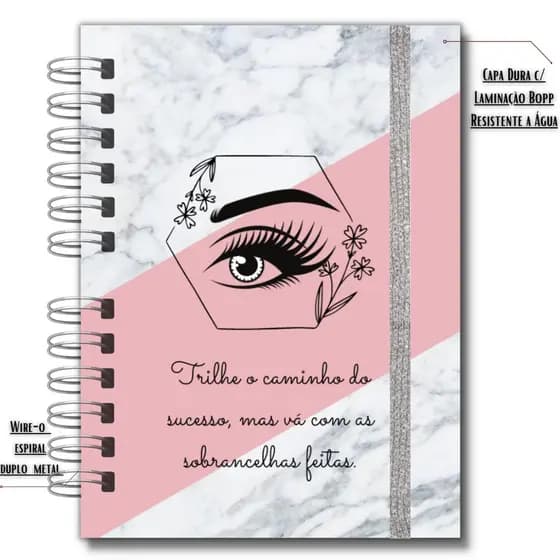 Agenda Comercial p/ Design de Sombrancelha - EMF Planners